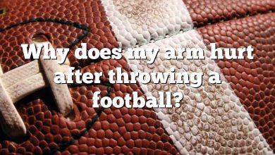 Why does my arm hurt after throwing a football?