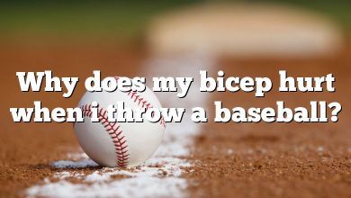 Why does my bicep hurt when i throw a baseball?