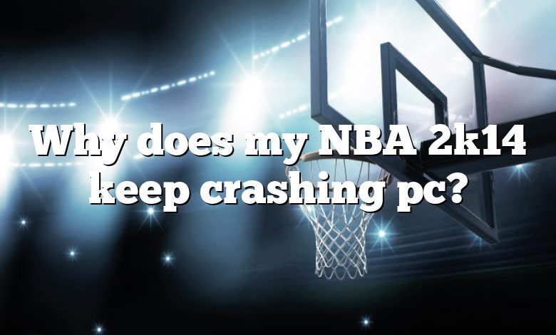 Why does my NBA 2k14 keep crashing pc?