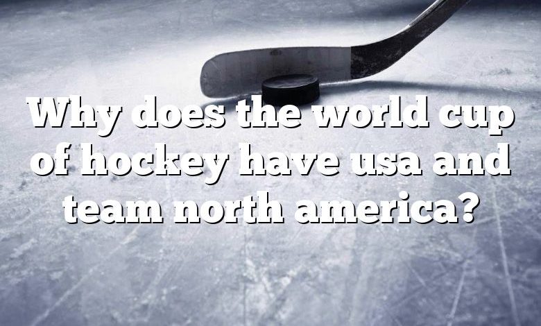 Why does the world cup of hockey have usa and team north america?