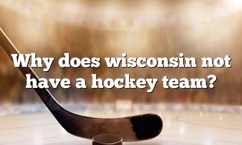 Why does wisconsin not have a hockey team?