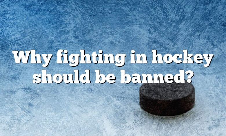 Why fighting in hockey should be banned?