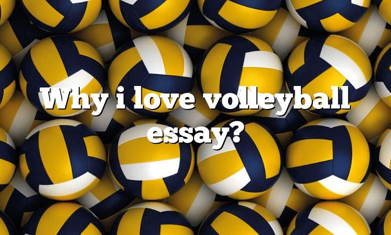essay on why i love volleyball