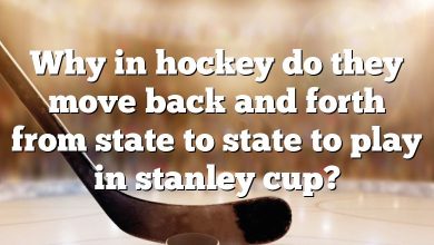 Why in hockey do they move back and forth from state to state to play in stanley cup?