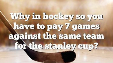 Why in hockey so you have to pay 7 games against the same team for the stanley cup?