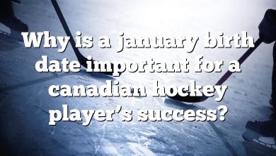 Why is a january birth date important for a canadian hockey player’s success?