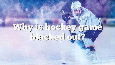 Why is hockey game blacked out?