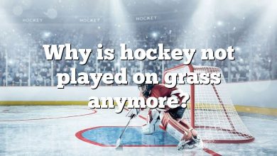 Why is hockey not played on grass anymore?