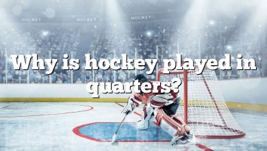 Why is hockey played in quarters?
