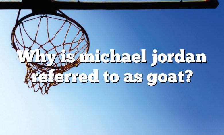 Why is michael jordan referred to as goat?