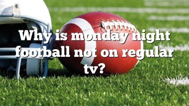 Why is monday night football not on regular tv?