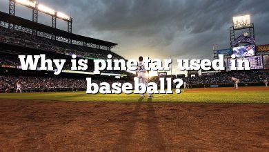 Why is pine tar used in baseball?