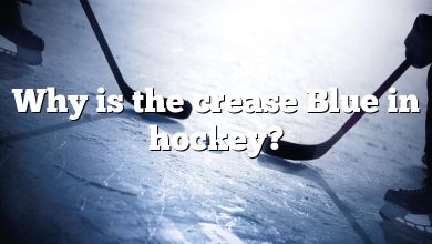 Why is the crease Blue in hockey?