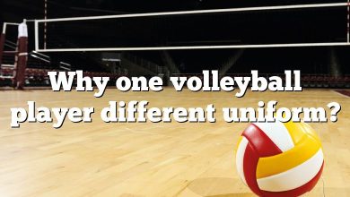 Why one volleyball player different uniform?