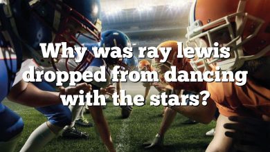 Why was ray lewis dropped from dancing with the stars?