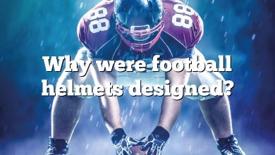Why were football helmets designed?