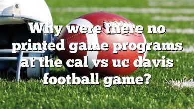 Why were there no printed game programs at the cal vs uc davis football game?