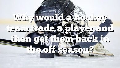 Why would a hockey team trade a player and then get them back in the off season?