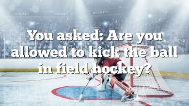 You asked: Are you allowed to kick the ball in field hockey?