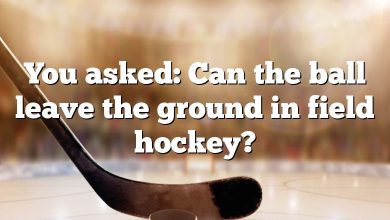 You asked: Can the ball leave the ground in field hockey?