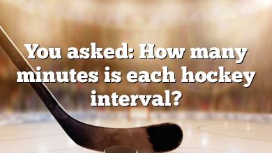 You asked: How many minutes is each hockey interval?
