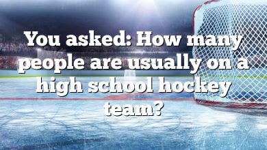 You asked: How many people are usually on a high school hockey team?