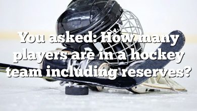 You asked: How many players are in a hockey team including reserves?