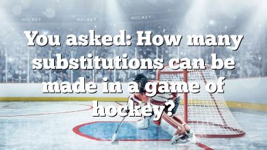 You asked: How many substitutions can be made in a game of hockey?