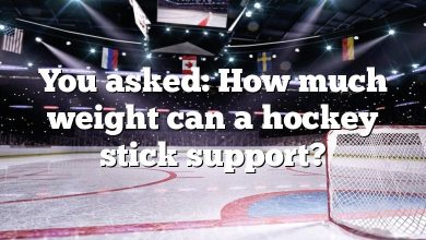 You asked: How much weight can a hockey stick support?