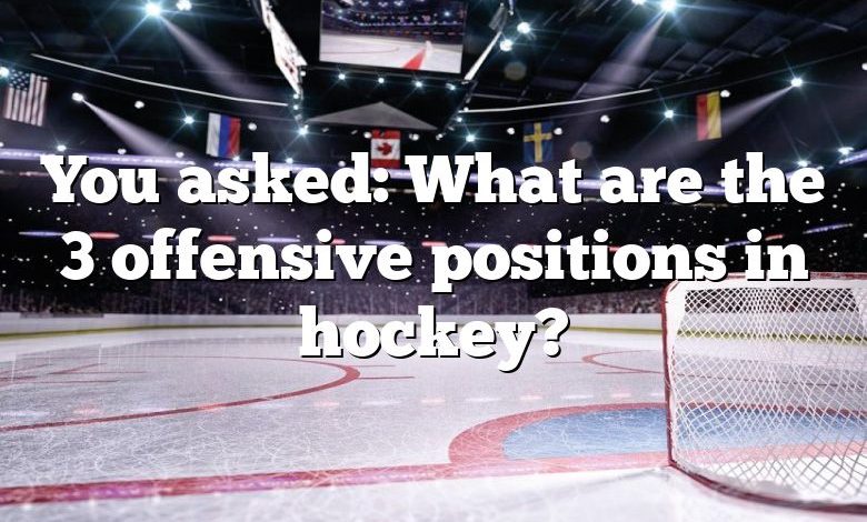 You asked: What are the 3 offensive positions in hockey?