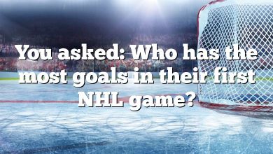 You asked: Who has the most goals in their first NHL game?