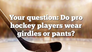 Your question: Do pro hockey players wear girdles or pants?