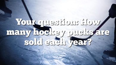 Your question: How many hockey pucks are sold each year?