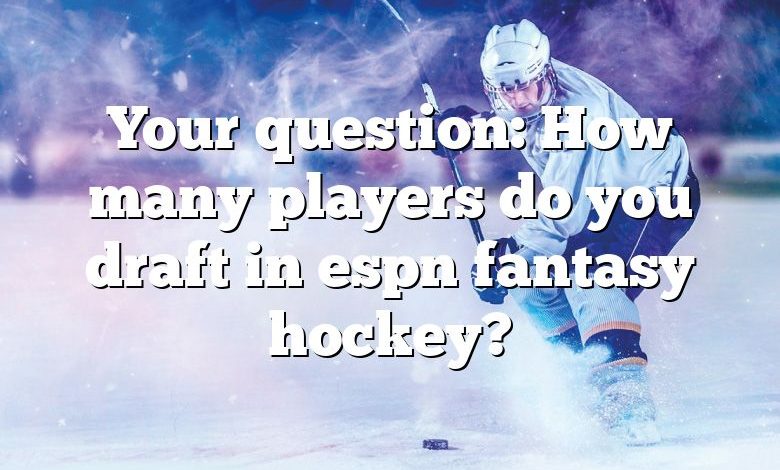 Your question: How many players do you draft in espn fantasy hockey?