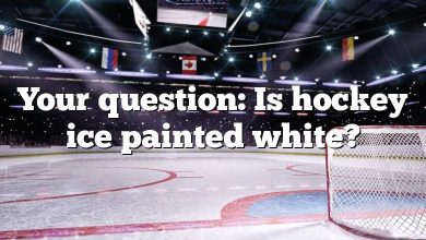Your question: Is hockey ice painted white?