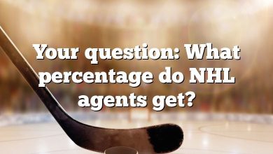 Your question: What percentage do NHL agents get?